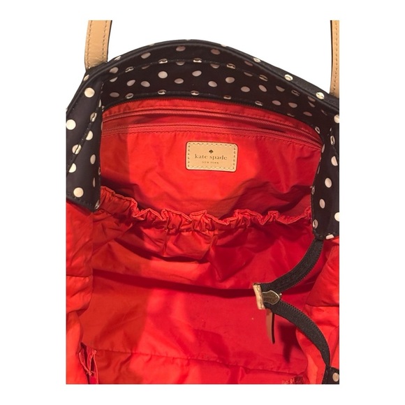 Kate Spade Polka Dot Nylon Diaper Tote – New Without Tags | Black, White & Red - Picture 5 of 10